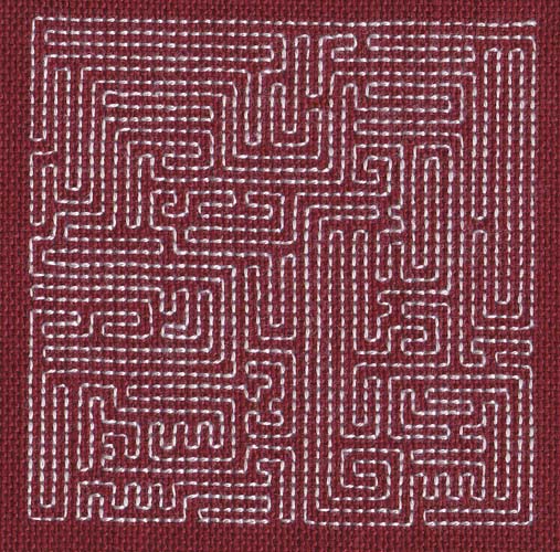 Running in Line - Running Stitch sample