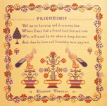 The Elizabeth Thwaites 1825 Windmill Sampler -- click for an enlarged view