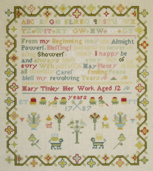The Mary Tinley Sampler 1787 The Mary Tinley Sampler 1787