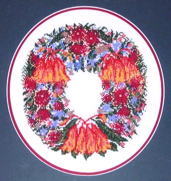 Christmas Wreath (cross stitch)