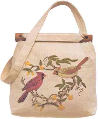#329 Cardinals And Jasmine Shoulder Bag