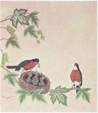 #404 Robin Red Breast Family -- click for an enlarged view #404 Robin Red Breast Family