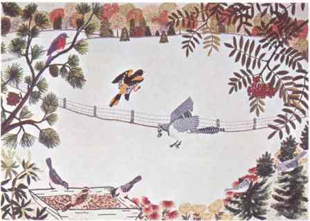 #417 Window Bird Feeder Scene -- click for an enlarged view #417 Window Bird Feeder Scene