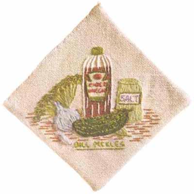 #430 Dill Pickles Decorative Potholder -- click for an enlarged view #430 Dill Pickles Decorative Potholder