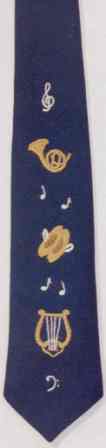 #447 Musical Symbols Necktie -- click for an enlarged view #447 Musical Symbols Necktie