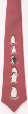 #449 Penguin Party Necktie -- click for an enlarged view #449 Penguin Party Necktie