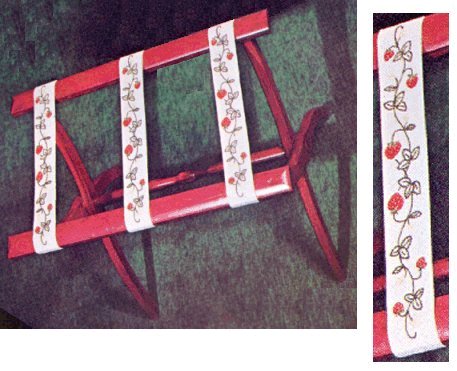 #18 - Strawberry Luggage Straps / Tie Backs