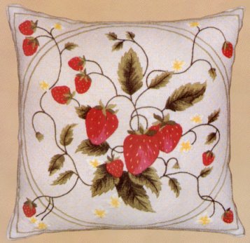 #157 - Latticed Strawberries Pillow
